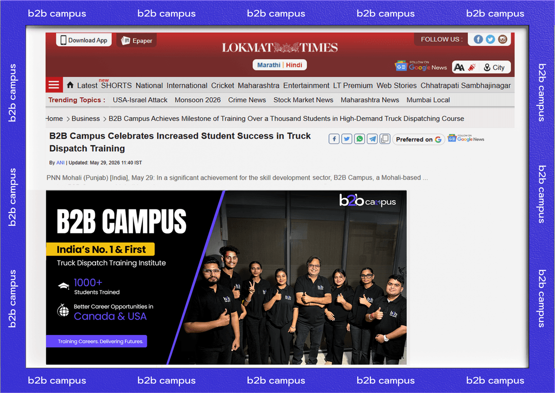 B2B Campus Celebrates Increased Student Success in Truck Dispatching Course