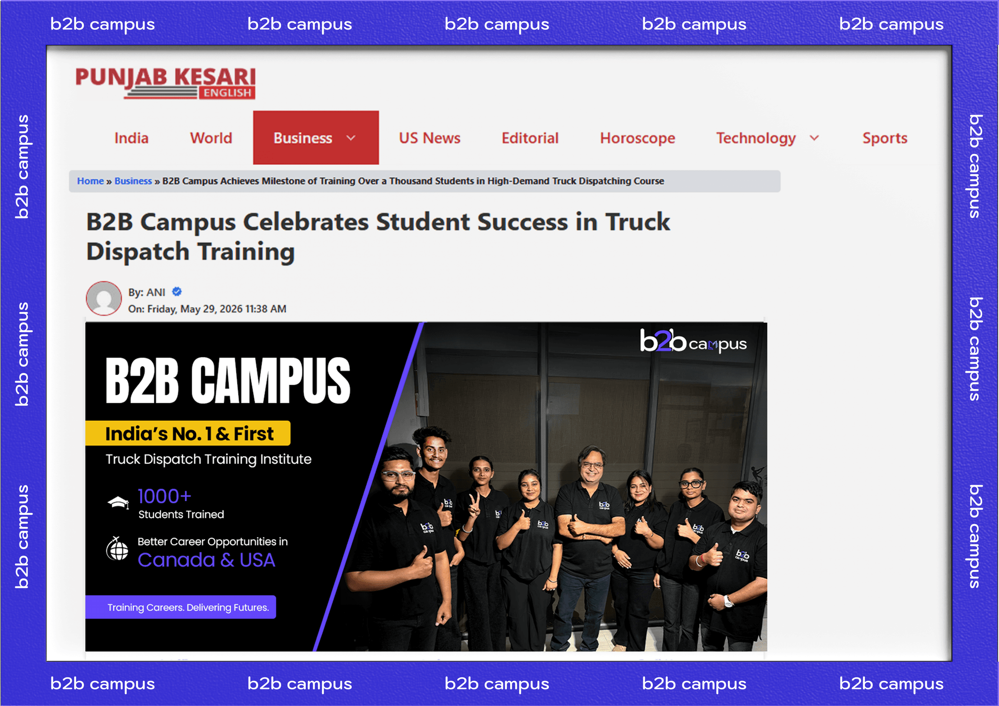 B2B Campus Celebrates Student Success in Truck Dispatching Training
